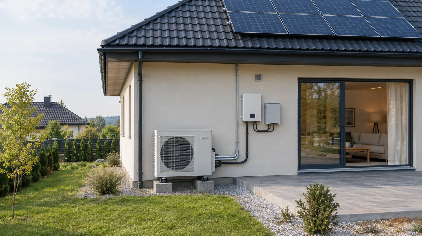 Klimatyzator zamontowany w domu jednorodzinnym
